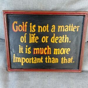Rustic Golf Quote vintage man cave sign